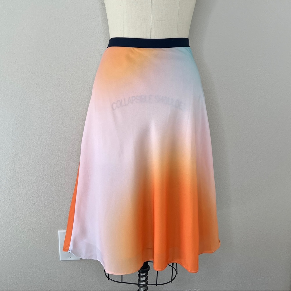 NWT Crosby Slip Skirt Nosara Sunset Ombre Watercolor Blue Pink Orange, Medium